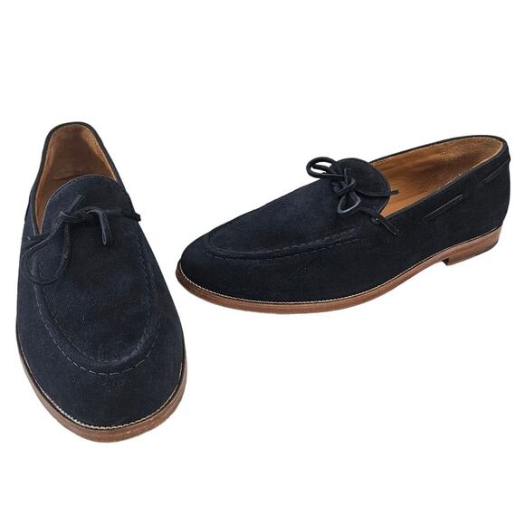 Men's Black Suede Loafers - Picture 1 of 9